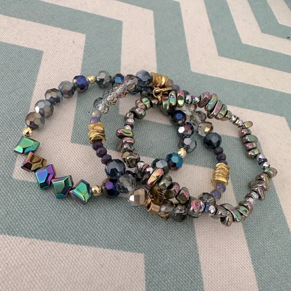 Erimish Multicolor Beaded Bracelet Set of 3